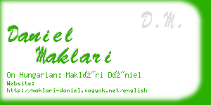 daniel maklari business card
